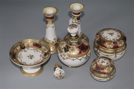 A Noritake dressing table set